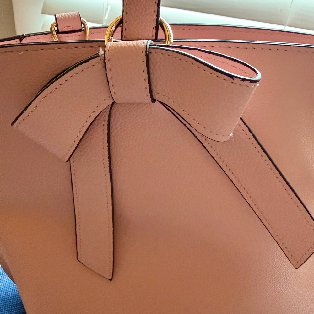 Blush Pink Bow Tote Bag NWT Crossbody Strap